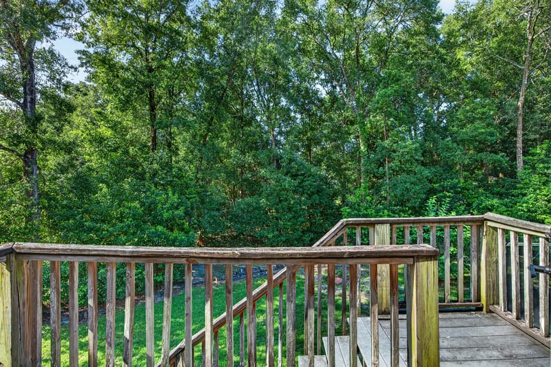 Balcony view of trees from the second floor at 1735 Hagans Ridge Ct
