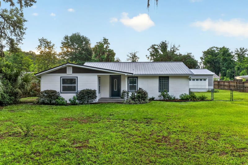Front exterior view across the lawn toward the home at 1619 Hammond Blvd, Jacksonville, FL