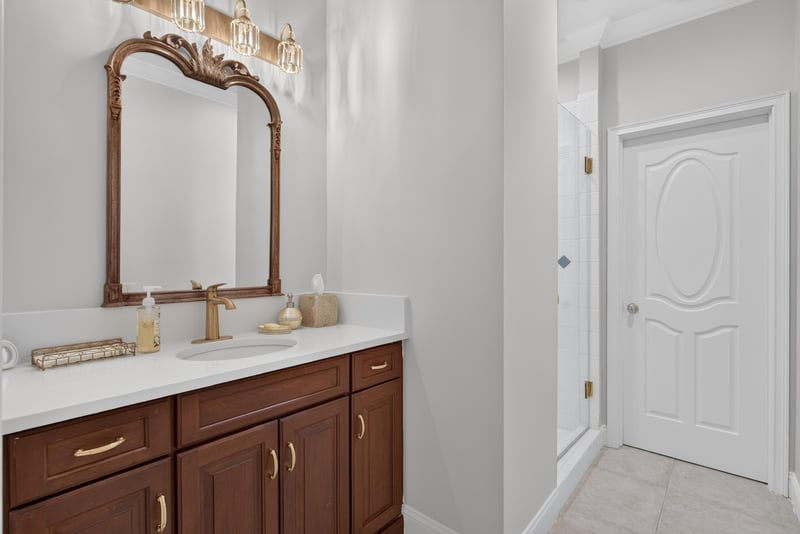 Bedroom vanity with ornate mirror at 344 Broward Rd, Jacksonville, FL
