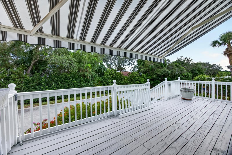 Deck with retractable awning at 117 Island Cottage Way, St. Augustine, FL 32080