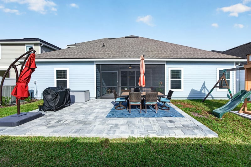 Backyard patio with grill and paver flooring at 2354 Jennings Farm Dr, Middleburg, FL 32068