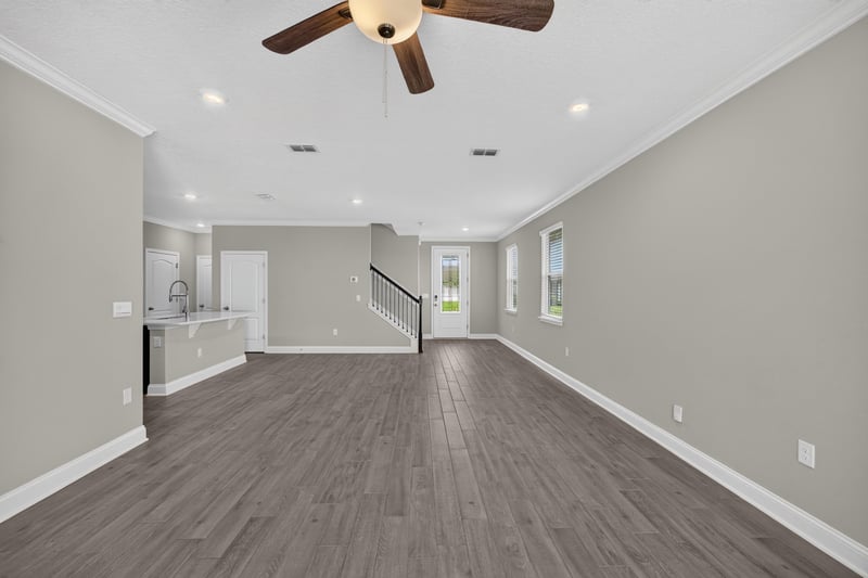 Living area with window and ceiling fan at 331 Millerstone Dr, St. Augustine, FL 32092