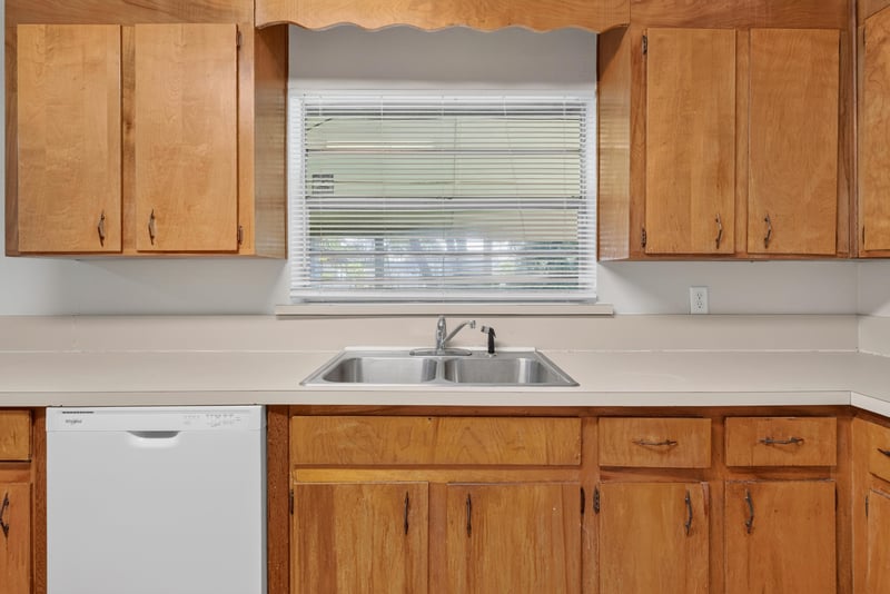 Kitchen sink and counter with window at 5503 Boeing Dr, Jacksonville, FL 32207