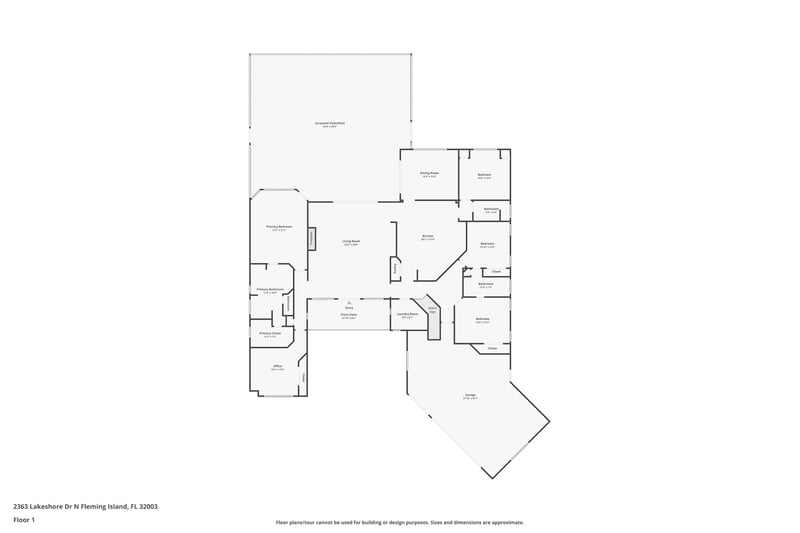 Floor plan 3 of 2363 N Lakeshore Dr, Fleming Island, FL 32003