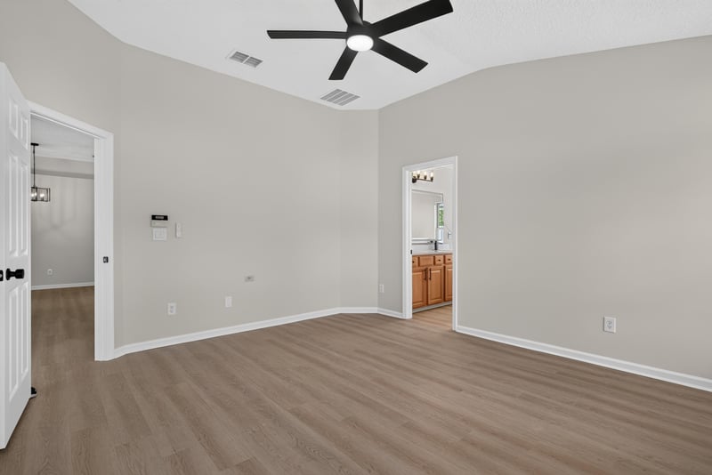 Bedroom, empty, with closet doors at 224 Pine Arbor Cir, St. Augustine, FL 32084