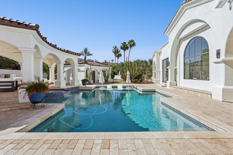 Arcaded loggia and pool terrace, Paradise Valley