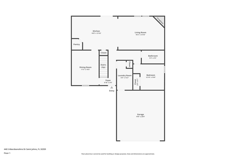 Floor plan 2 of 440 S Aberdeenshire Dr, St. Johns, FL 32259