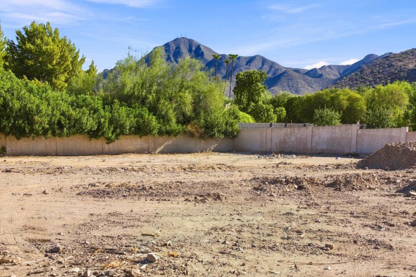 Mountain view from an empty lot