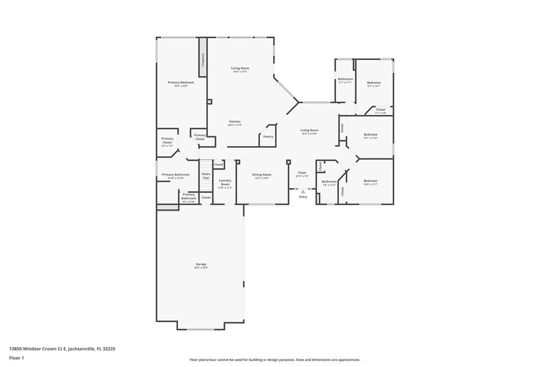 Floor plan 2 of 13850 Windsor Crown Ct E, Jacksonville, FL 32225