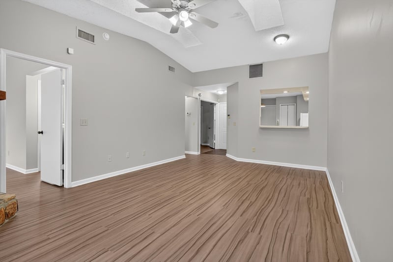 Hallway doorway view at 8010 International Village Dr, Jacksonville, FL 32277