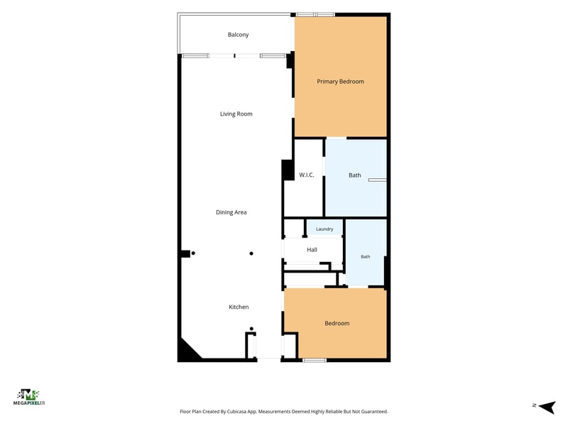 Floor plan 1 drawn by Megapixeler, 1st St S, Jacksonville Beach