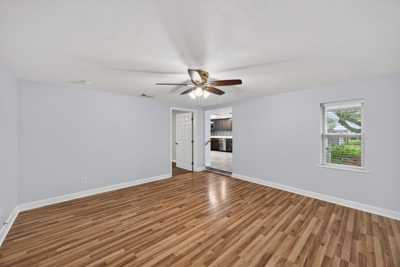 Empty room with wood floors and closet door at 1619 Hammond Blvd, Jacksonville, FL