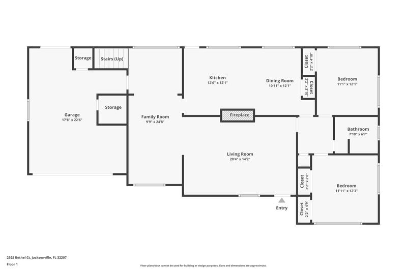 Floor plan 1 of 2925 Bethel Ct, Jacksonville, FL 32207