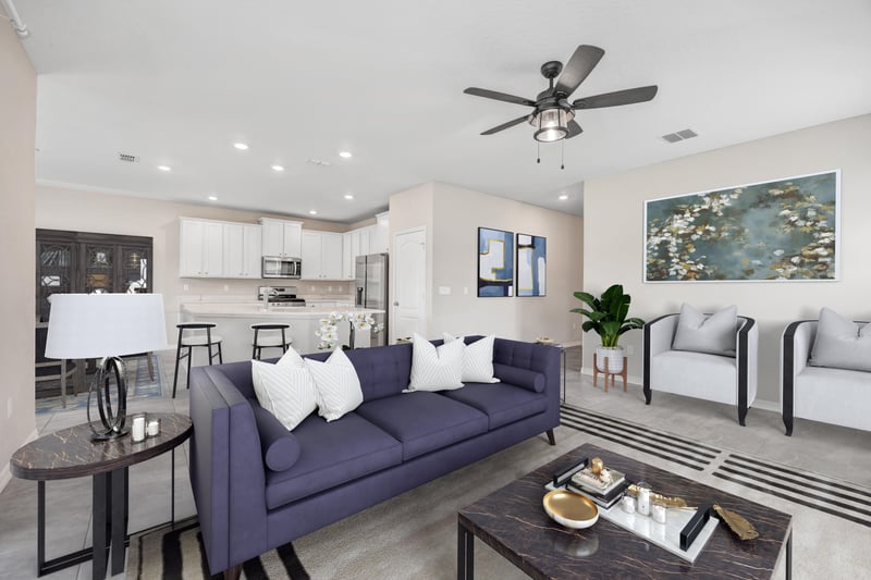 Family Room Virtually Staged 2 at 135 Deer Trail, St. Augustine, FL 32095