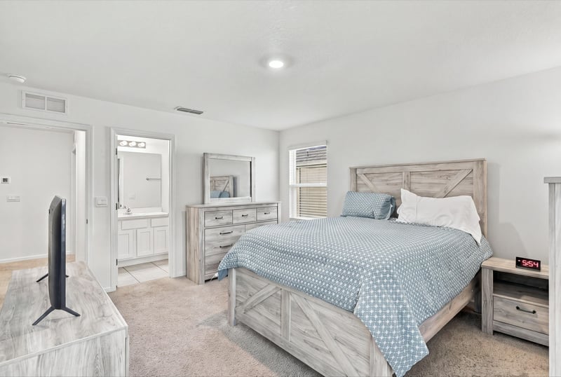Primary bedroom wide angle, photographed by Megapixeler on Haymon Ave, Jacksonville