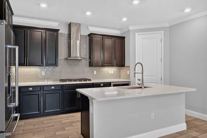 Kitchen with gas cooktop and pull-down faucet at 91 Tilloo Ct, St. Johns, FL