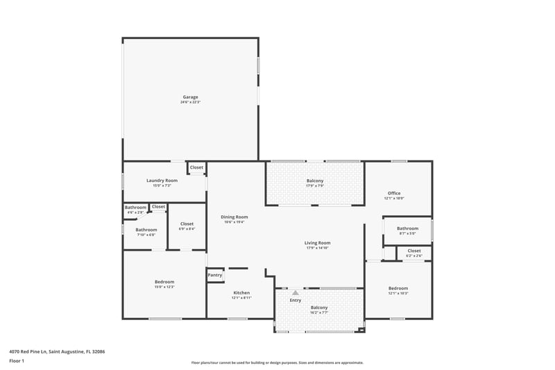 Floor plan 1 of 4070 Red Pine Ln, St. Augustine, FL 32086
