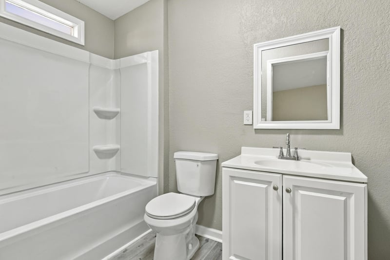 Bathroom tub and vanity mirror, photographed by Megapixeler on W 24th St, Jacksonville