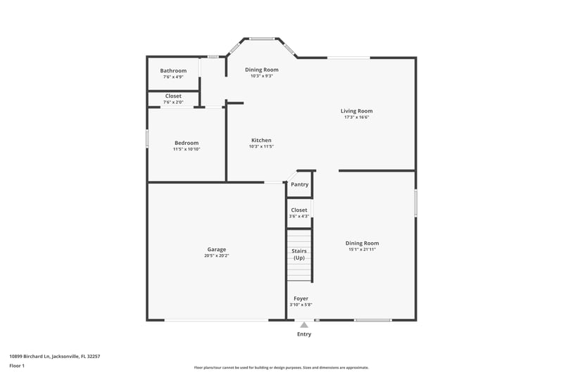 Floor plan 2 of 10899 Birchard Ln, Jacksonville, FL 32257