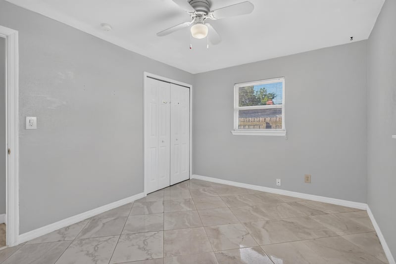 Bedroom with tile flooring and ceiling fan at 442 Ameca Ave, Orange Park, FL 32073
