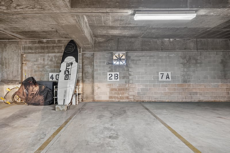 Parking garage with assigned storage unit at 601 1st St S, Jacksonville Beach