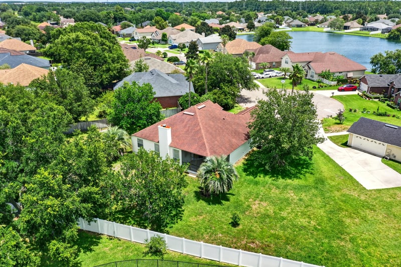 Aerial view of the home within the neighborhood at 2480 Ridge Will Dr, Jacksonville, FL 32246