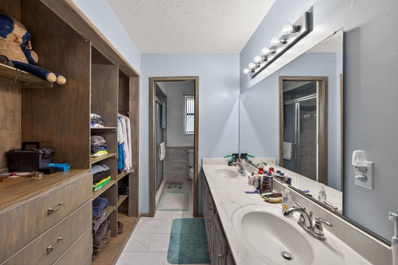 Closet and bathroom vanity view at 981 Marble Ridge Dr, Orange Park, FL 32065