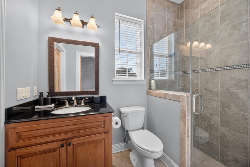 Bathroom vanity with walk-in shower at 1735 Hagans Ridge Ct