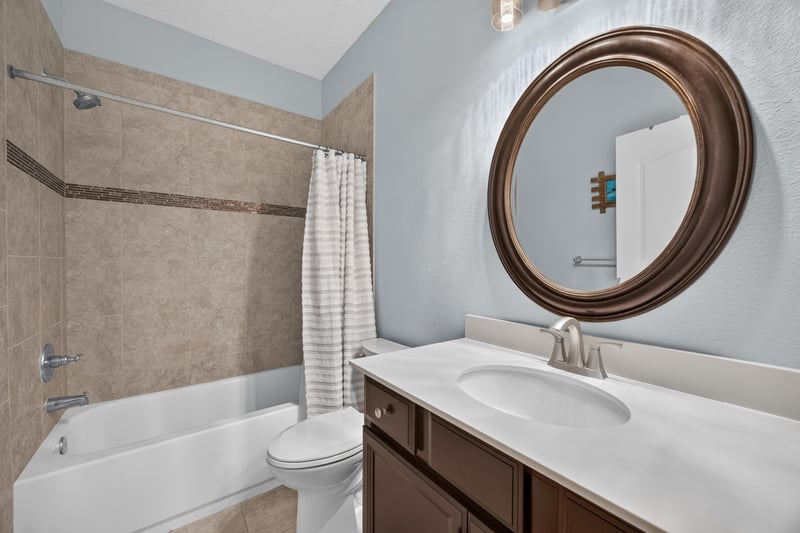 Bathroom with tub and shower combo at 538 Porta Rosa Circle, St. Augustine, FL 32092