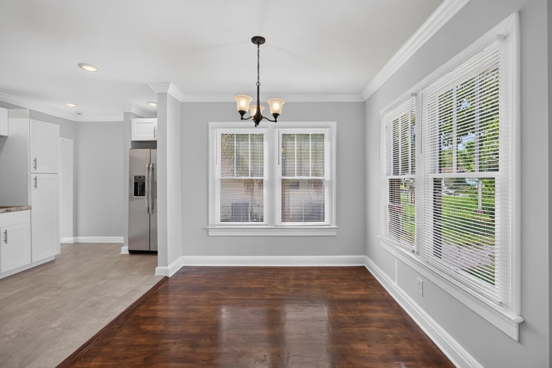 Dining room with chandelier and windows at 316 W 41st St, Jacksonville, FL 32206