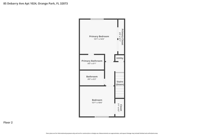 Floor plan 2 of 85 Debarry Ave apt 1024, Orange Park, FL 32073