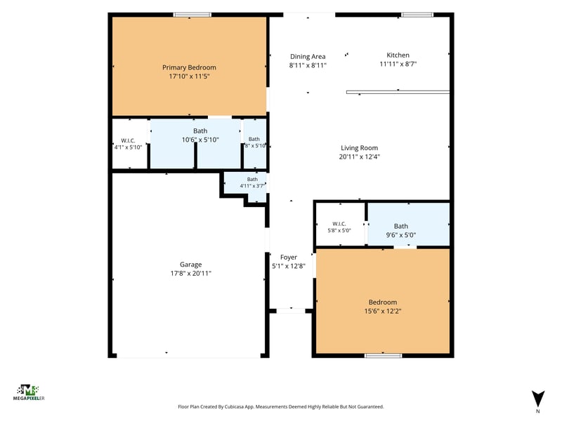 Floor plan of the home, photographed by Megapixeler on Birch Run E, Orange Park