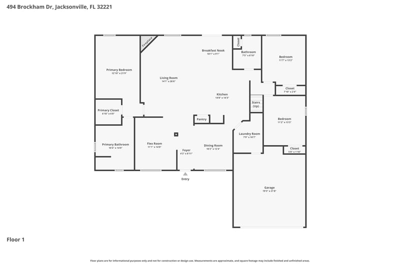 Floor plan 1 of 494 Brockham Dr, Jacksonville, FL 32221