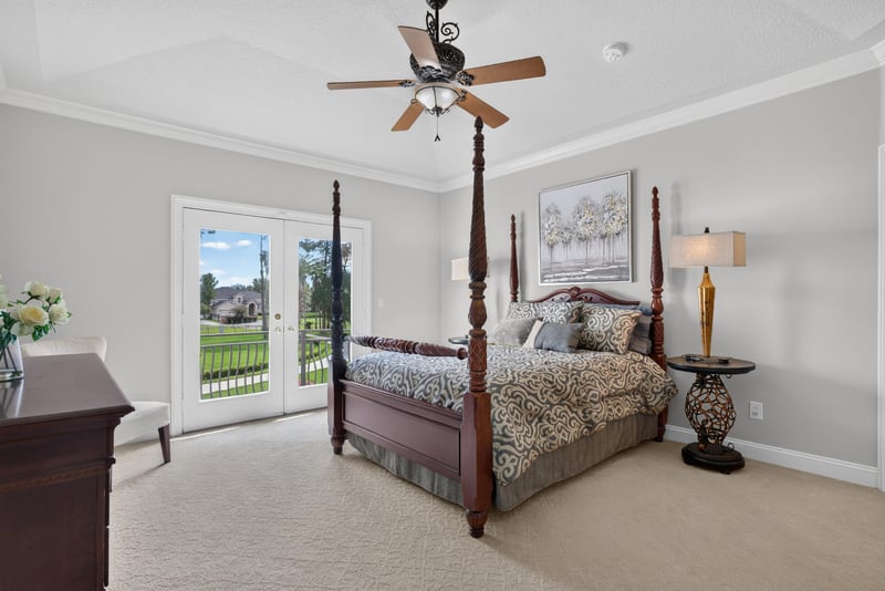 Bedroom with window seating and ceiling fan at 344 Broward Rd, Jacksonville, FL