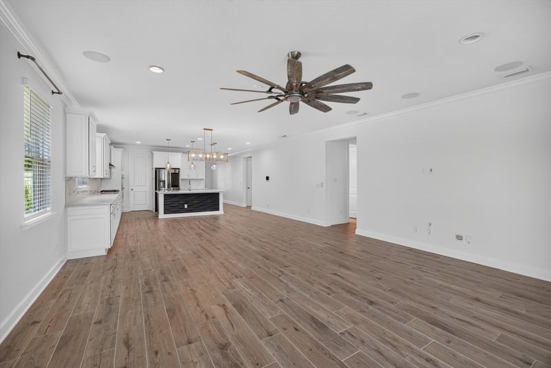 Open living area with wood floors at 855 Flach Dr, St. Johns, FL