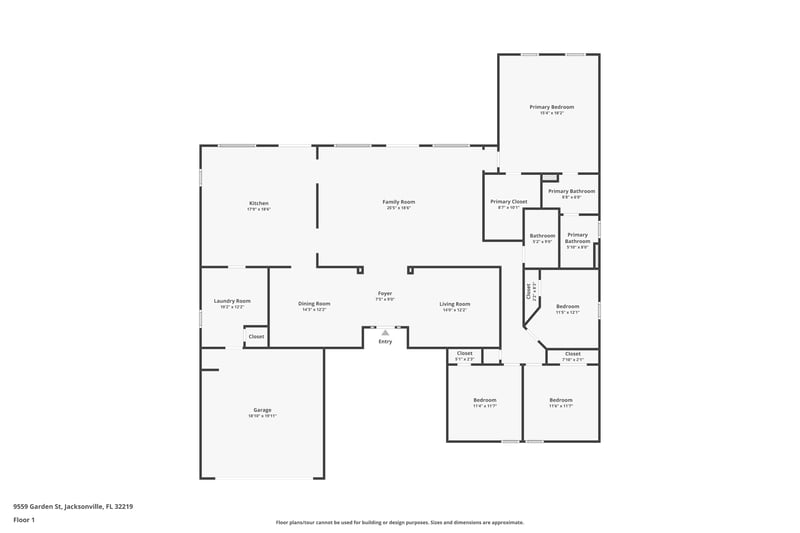Floor plan 1 of 9559 Garden St, Jacksonville, FL 32219