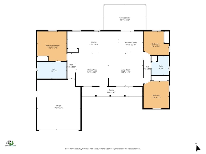 Floor plan of the 1,725-square-foot home at 357 Dillon Dr, Orange Park, FL