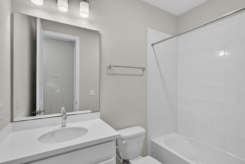 Bathroom with tub and shower combo at 7446 Loggerhead Ct, Jacksonville, FL 32256