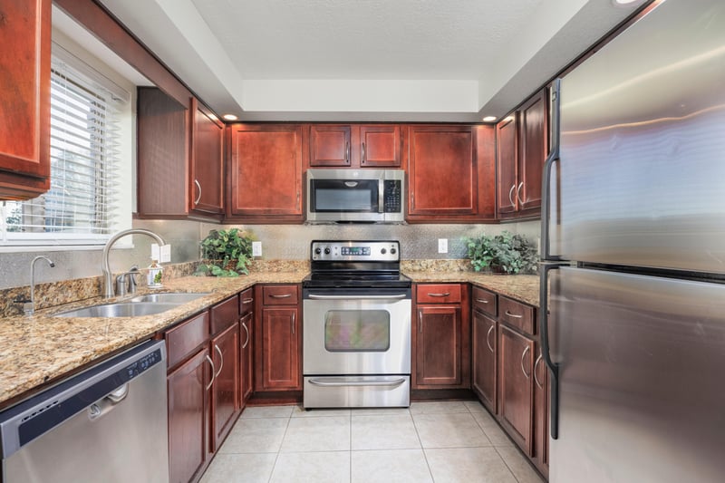 Kitchen Angle Color Corrected Front at 5375 Ortega Farms Blvd unit 907, Jacksonville, FL 32210