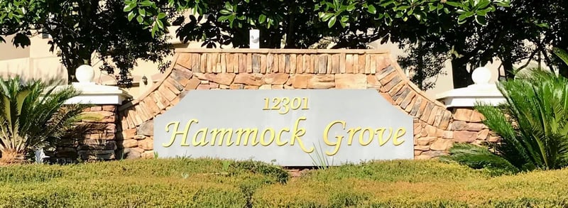Hammock Grove Sign at 12301 Kernan Forest Blvd, Jacksonville, FL 32225