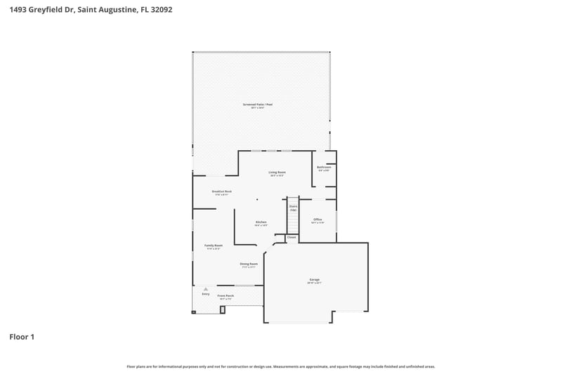 Floor plan 1 drawn by Megapixeler, Greyfield Dr, St. Augustine