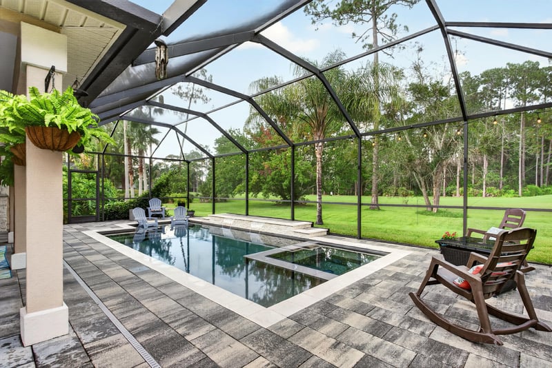 Pool and patio with seating at 2304 Spring Hill Ct, Orange Park, FL