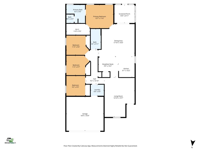 Floorplan at 10908 Acorn Park Ct, Jacksonville, FL 32218