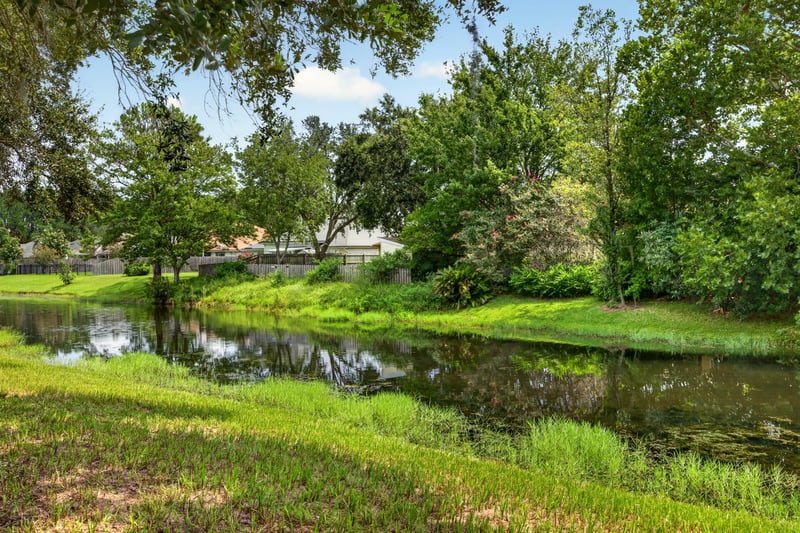 Pond view beyond the rear property line at 456 Bay Point Way N, Jacksonville, FL 32259