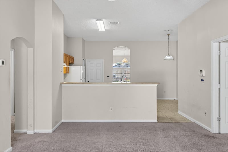 Kitchen Seen from Family Room at 8342 Staplehurst Dr W, Jacksonville, FL 32244