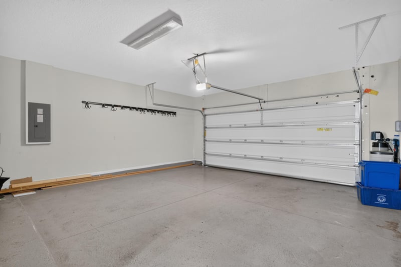 Two-car garage interior at 263 Gilmore Ln, Orange Park, FL 32065