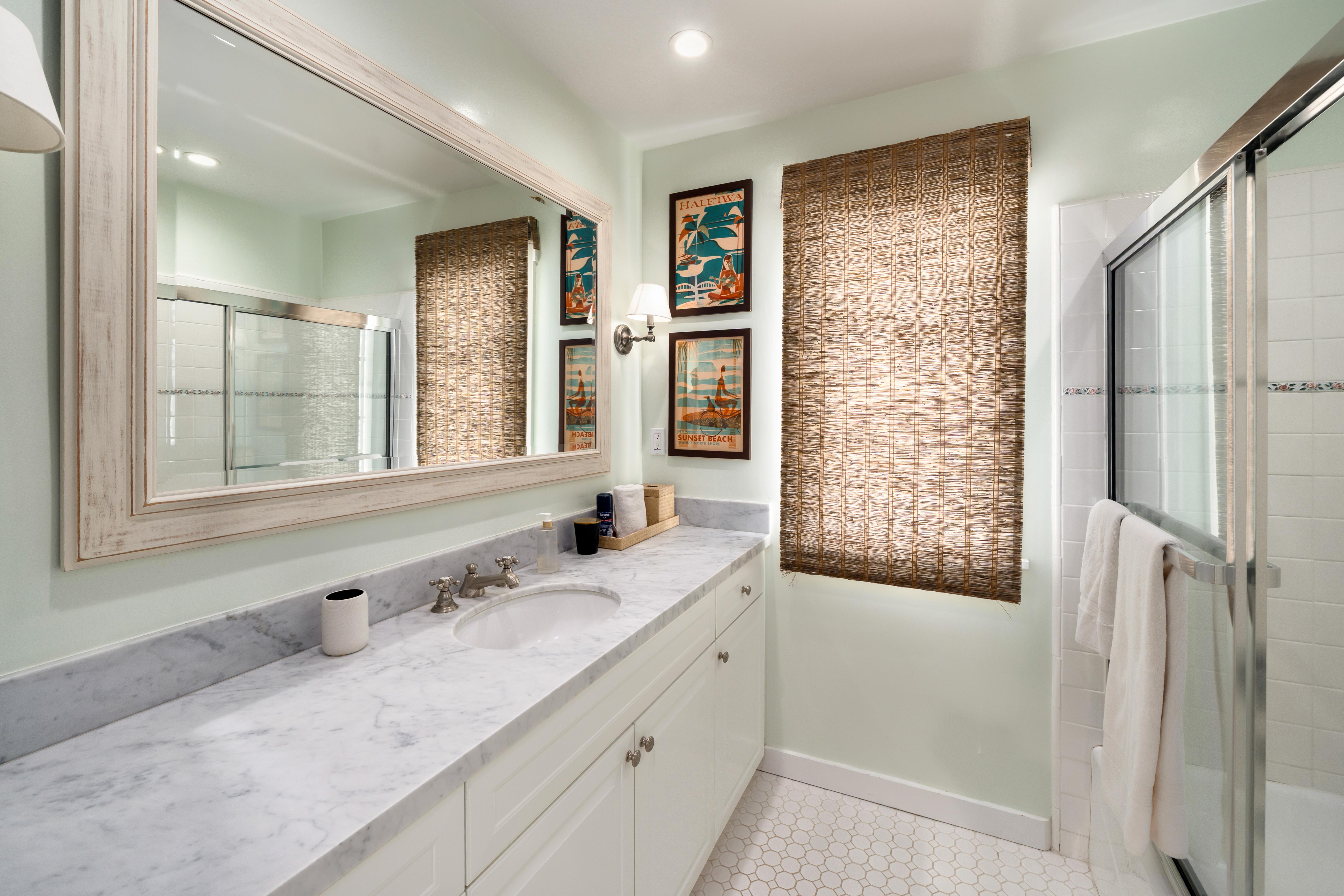 Editorial real estate photography of the kitchen and entertaining spaces at 2915 Hidden Valley Ln, Santa Barbara — refined material selections and considered proportions photographed in natural late-afternoon light for this Ladera Lane and Montecito-area professional real estate photography portfolio by VirTour Media. Our team captured still photography, aerial drone photography, and twilight photography from late afternoon through twilight.