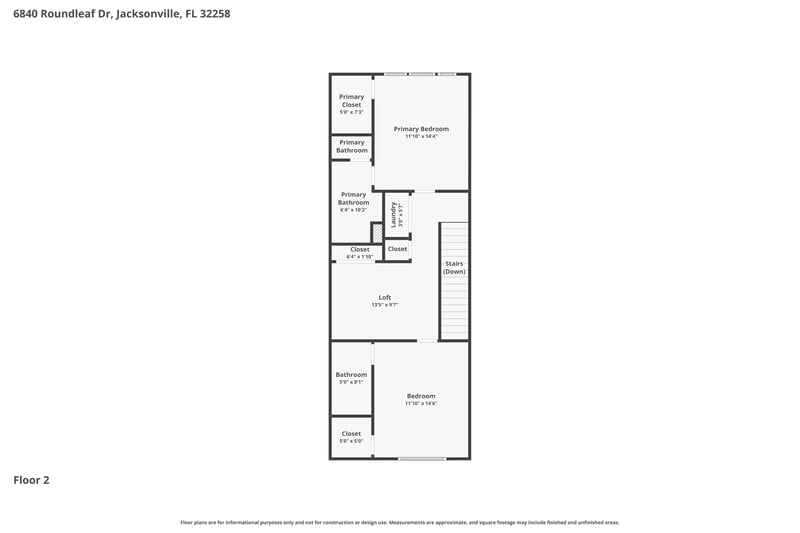 Floor plan 2 of 6840 Roundleaf Dr, Jacksonville, FL 32258