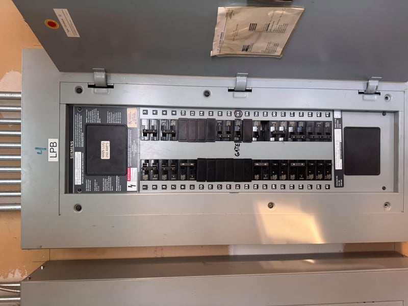 Open panel with breakers and directory at 11700 New Kings Rd, Jacksonville, FL 32219