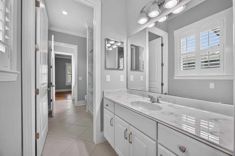 Hallway with vanity nook at 186 Freshwater Dr